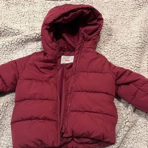 The Children's Place Burgundy Puffer Jacket
